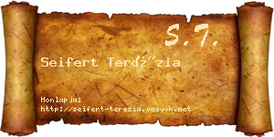 Seifert Terézia névjegykártya